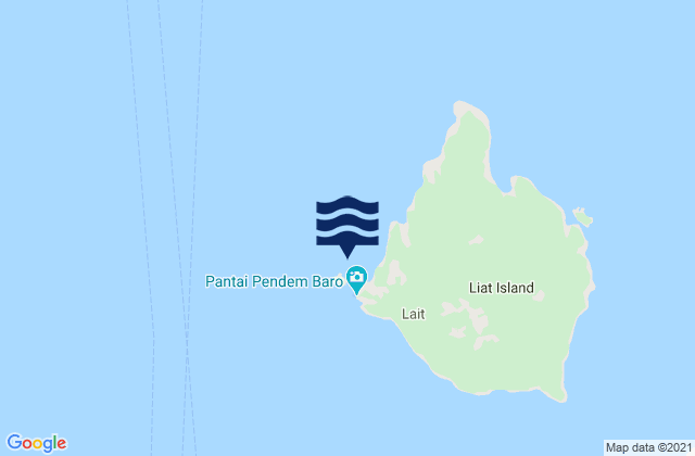 Karte der Gezeiten Tjelaka Liat Island, Indonesia