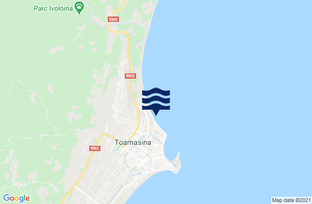Karte der Gezeiten Toamasina I, Madagascar