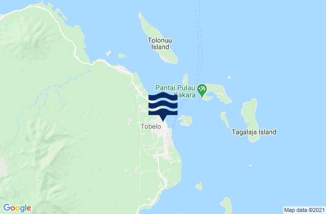Karte der Gezeiten Tobelo, Indonesia