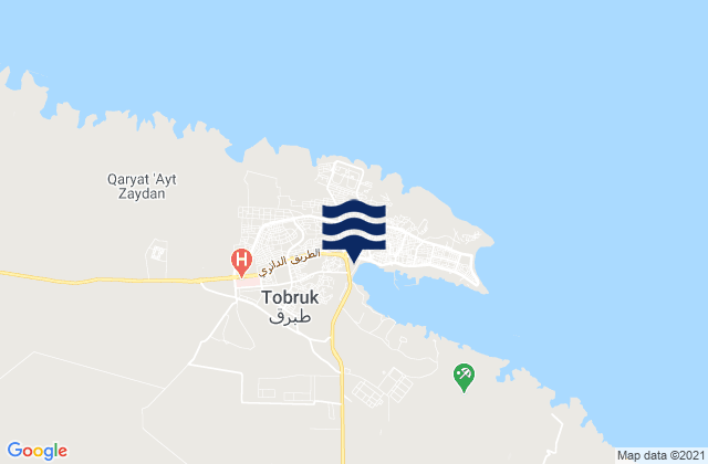 Karte der Gezeiten Tobruk, Libya