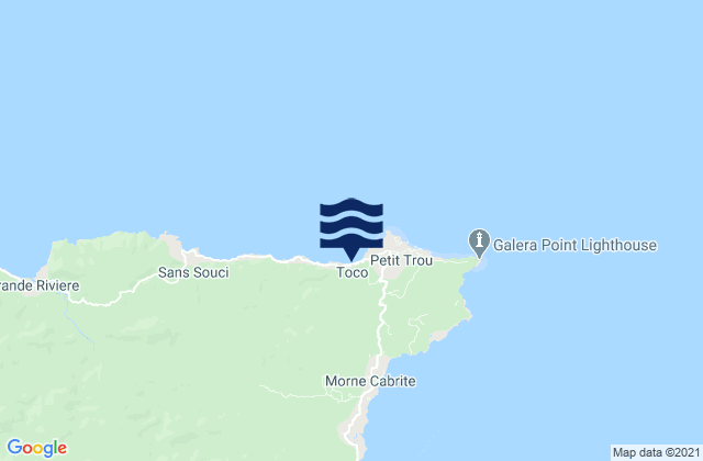 Karte der Gezeiten Toco, Trinidad and Tobago