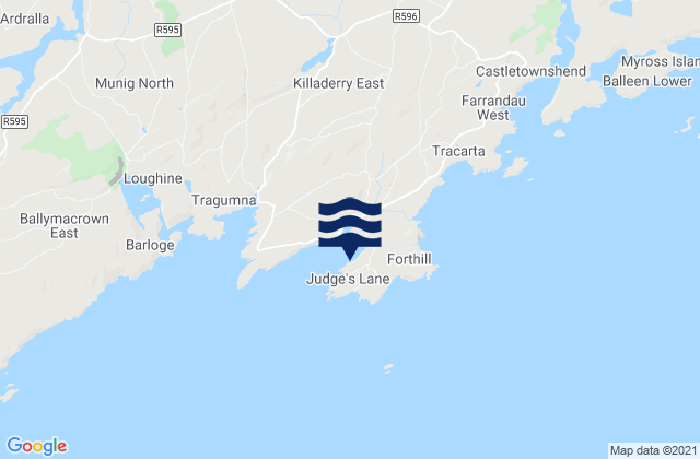 Karte der Gezeiten Toe Head, Ireland