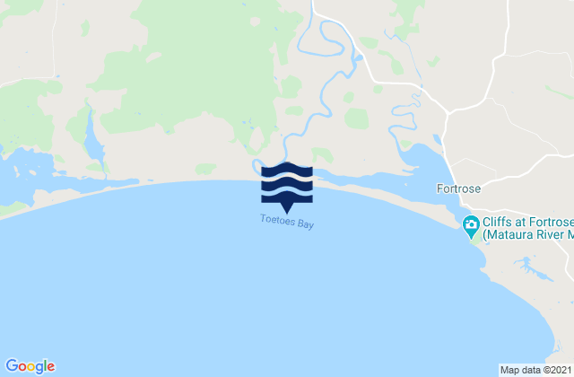 Karte der Gezeiten Toetoes Bay, New Zealand