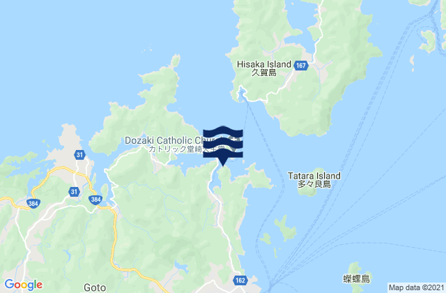 Karte der Gezeiten Togi Ura, Japan