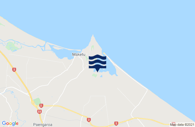 Karte der Gezeiten Tokerau Bay, New Zealand