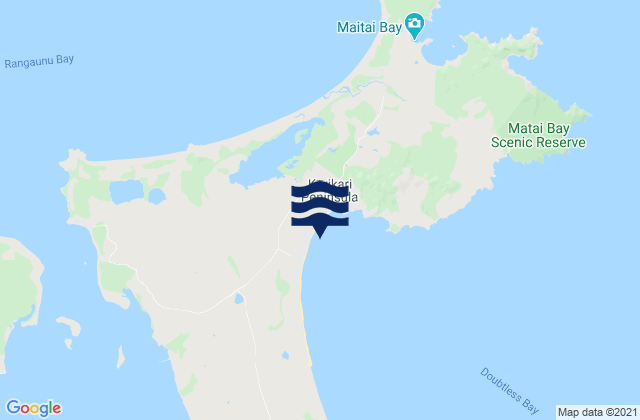 Karte der Gezeiten Tokerau Beach, New Zealand