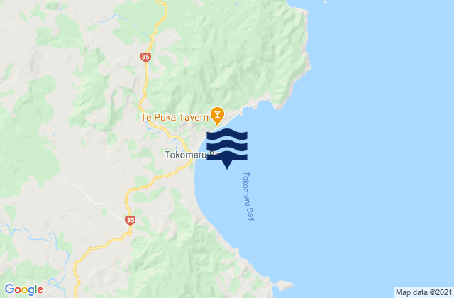 Karte der Gezeiten Tokomaru Bay, New Zealand