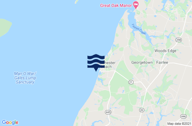 Karte der Gezeiten Tolchester Beach, United States