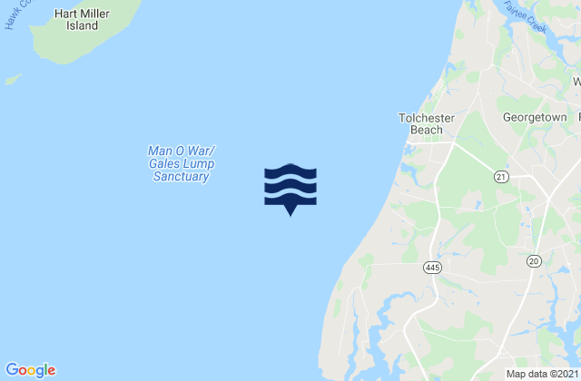 Karte der Gezeiten Tolchester Channel south of Buoy 38B, United States