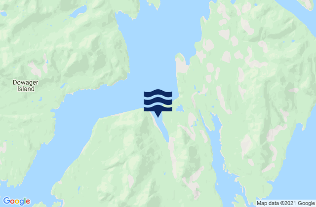 Karte der Gezeiten Tom Bay, Canada