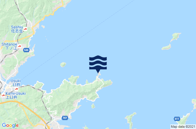Karte der Gezeiten Tomarigauti, Japan