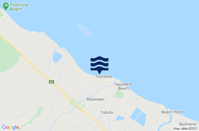 Karte der Gezeiten Toolakea Beach, Australia