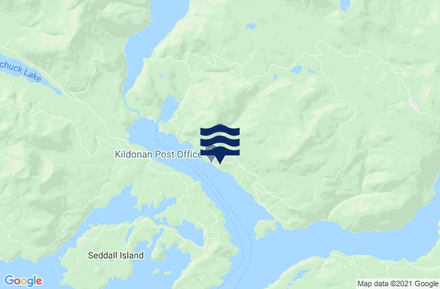 Karte der Gezeiten Toquart Bay, Canada
