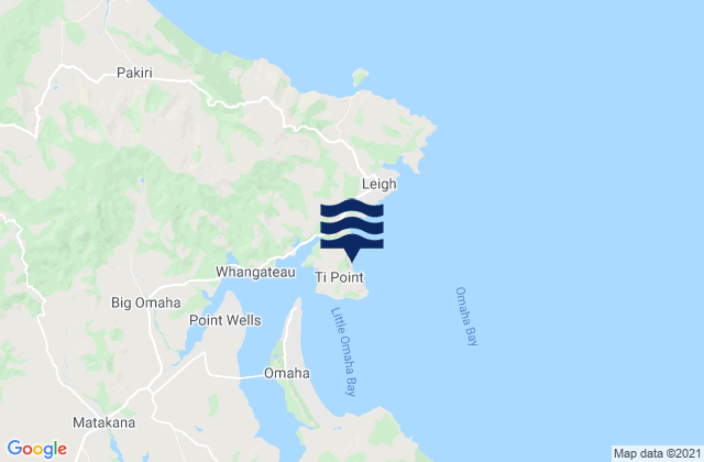 Karte der Gezeiten Torkington Bay, New Zealand