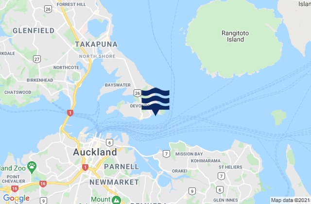 Karte der Gezeiten Torpedo Bay, New Zealand