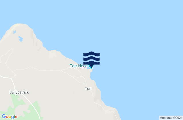 Karte der Gezeiten Torr Head, United Kingdom