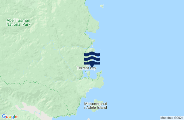 Karte der Gezeiten Torrent Bay Abel Tasman, New Zealand