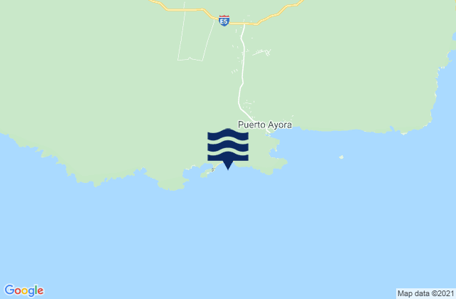 Karte der Gezeiten Tortuga Bay, Ecuador
