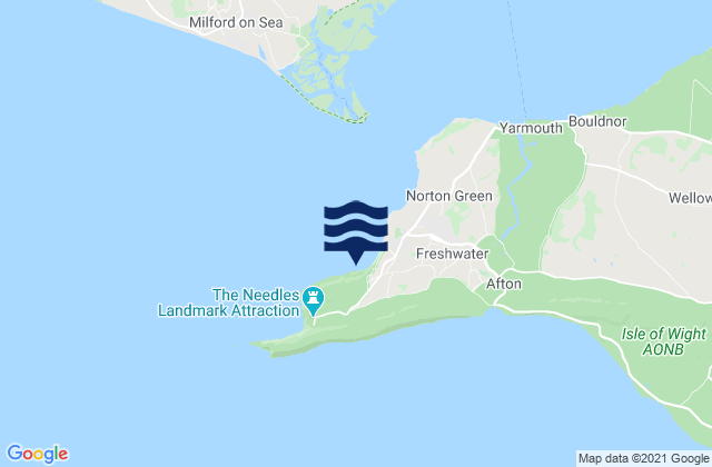 Karte der Gezeiten Totland Bay, United Kingdom