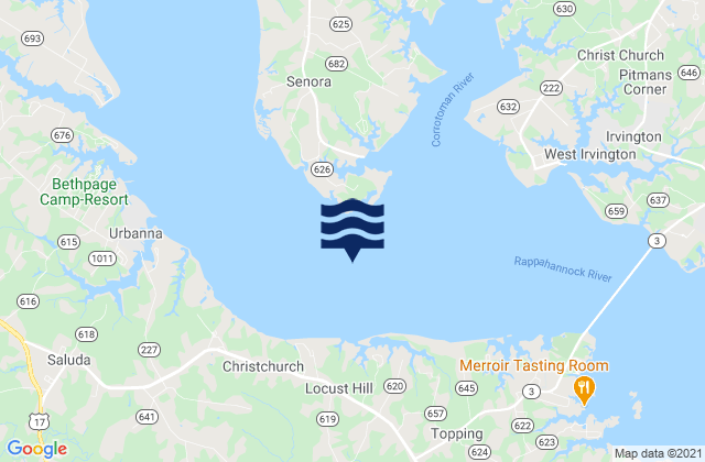 Karte der Gezeiten Towles Point, United States