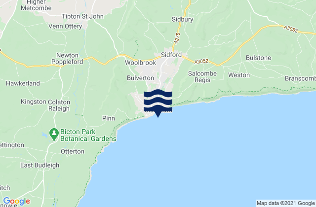 Karte der Gezeiten Town Beach, United Kingdom