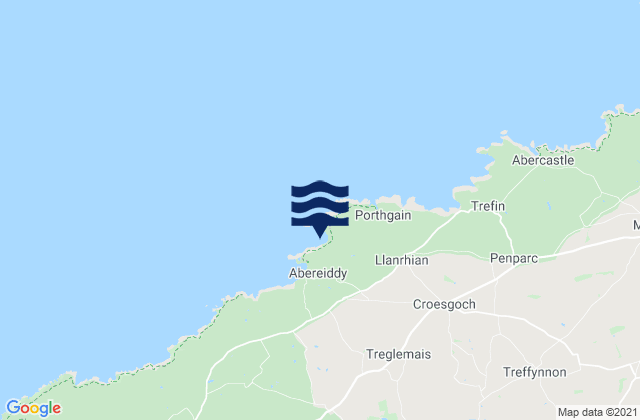 Karte der Gezeiten Traeth Llyfn Beach, United Kingdom