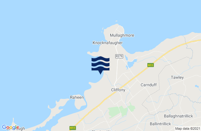 Karte der Gezeiten Trawalua Strand, Ireland