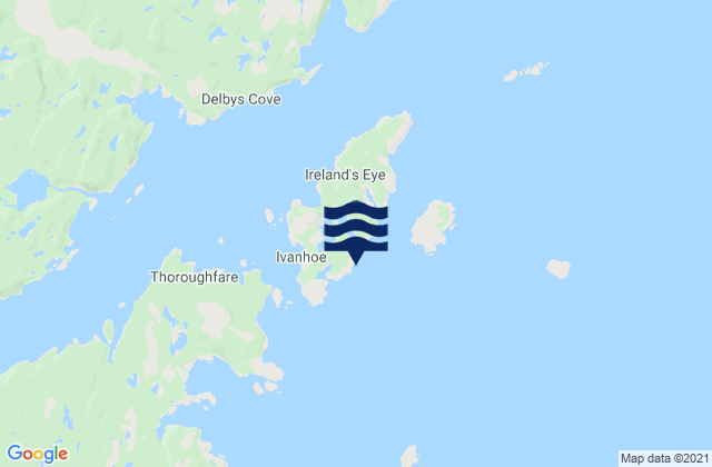 Karte der Gezeiten Traytown Harbour, Canada