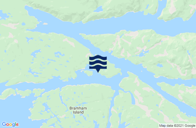 Karte der Gezeiten Treadwell Bay, Canada