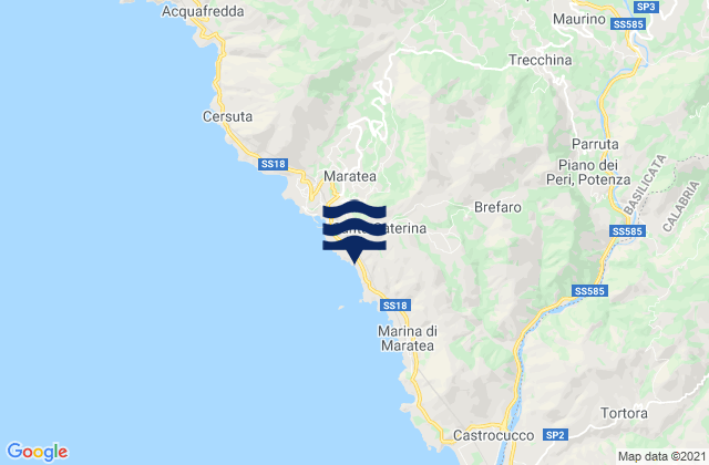 Karte der Gezeiten Trecchina, Italy