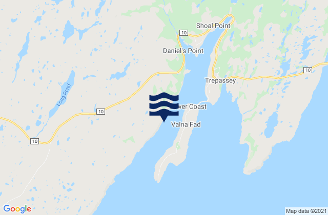 Karte der Gezeiten Trepassey Harbour, Canada