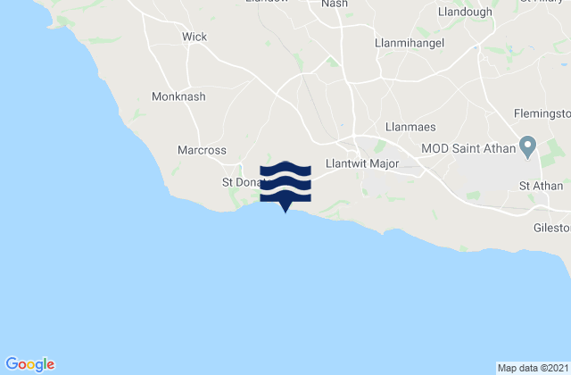 Karte der Gezeiten Tresilian Bay Beach, United Kingdom
