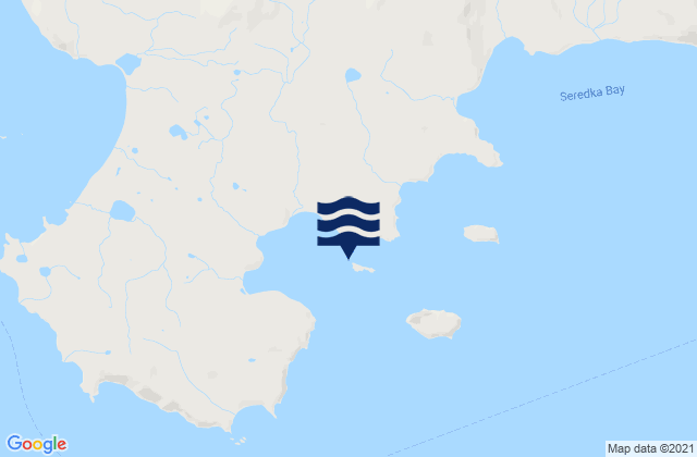 Karte der Gezeiten Trident Bay Akun Island, United States