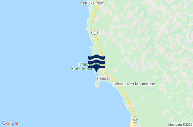 Karte der Gezeiten Trinidad State Beach, United States