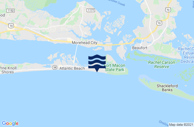 Karte der Gezeiten Triple S Marina Bogue Sd, United States