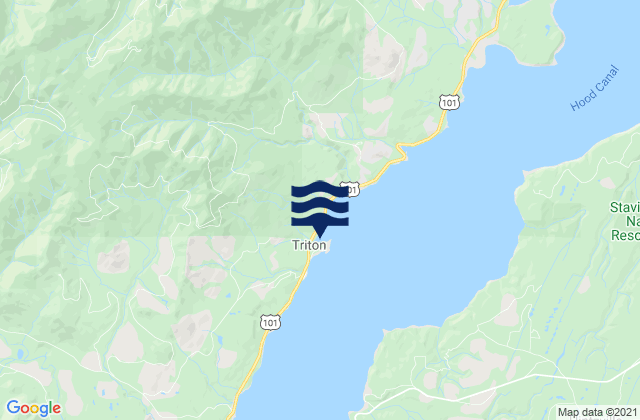 Karte der Gezeiten Triton Cove, United States
