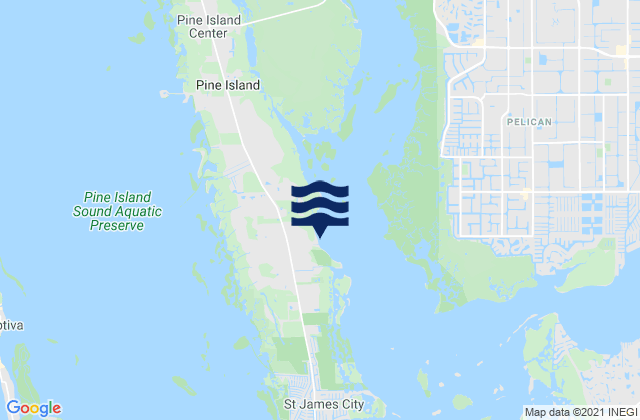 Karte der Gezeiten Tropical Homesites Landing (Pine Island), United States