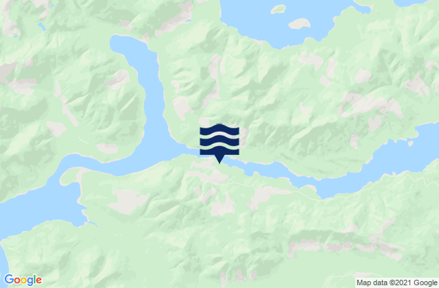 Karte der Gezeiten Trounce Inlet, Canada
