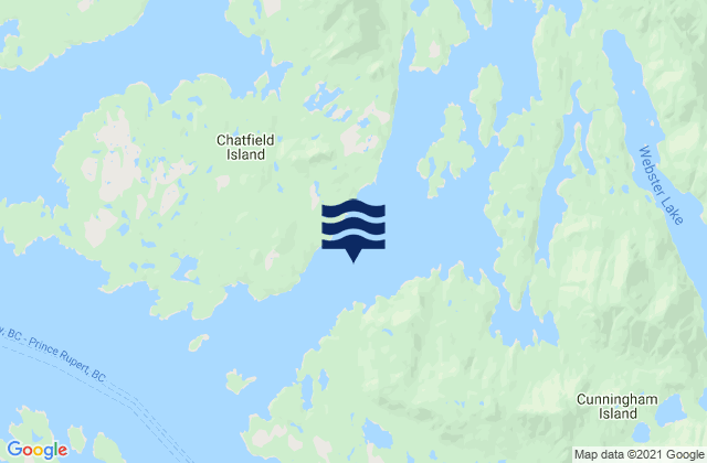Karte der Gezeiten Troup Passage, Canada
