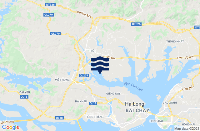 Karte der Gezeiten Trới, Vietnam