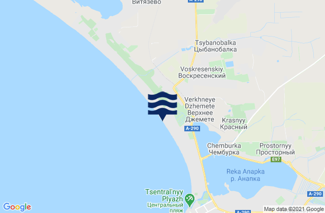 Karte der Gezeiten Tsibanobalka, Russia