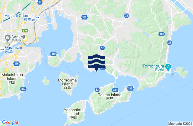 Karte der Gezeiten Tsuneishi, Japan