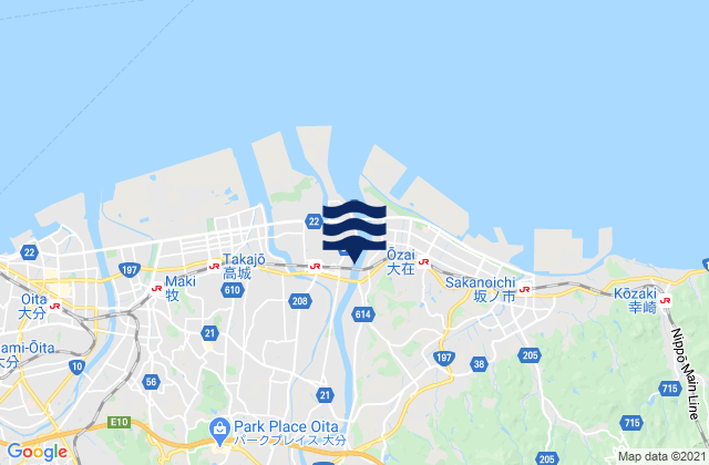 Karte der Gezeiten Tsurusaki, Japan