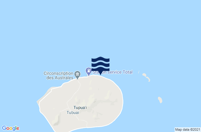 Karte der Gezeiten Tubuai Island, French Polynesia
