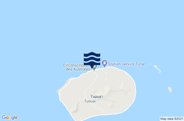 Karte der Gezeiten Tubuai, French Polynesia