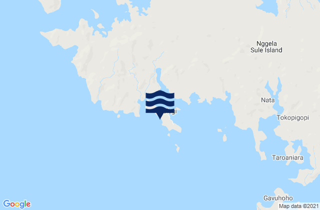 Karte der Gezeiten Tulagi, Solomon Islands