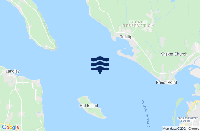Karte der Gezeiten Tulalip Bay, United States