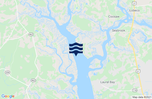 Karte der Gezeiten Tulifiny River (I-95 Bridge), United States