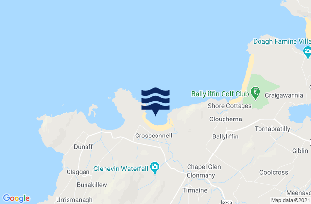Karte der Gezeiten Tullagh Bay, Ireland
