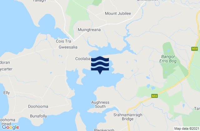Karte der Gezeiten Tullaghan Bay, Ireland